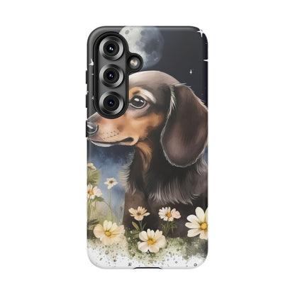 Vibrant Dachshund Moonlight Phone Case - Dog Apple Pixel Galaxy