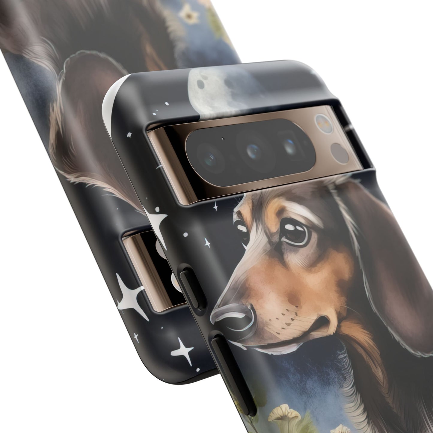 Vibrant Dachshund Moonlight Phone Case - Dog Apple Pixel Galaxy