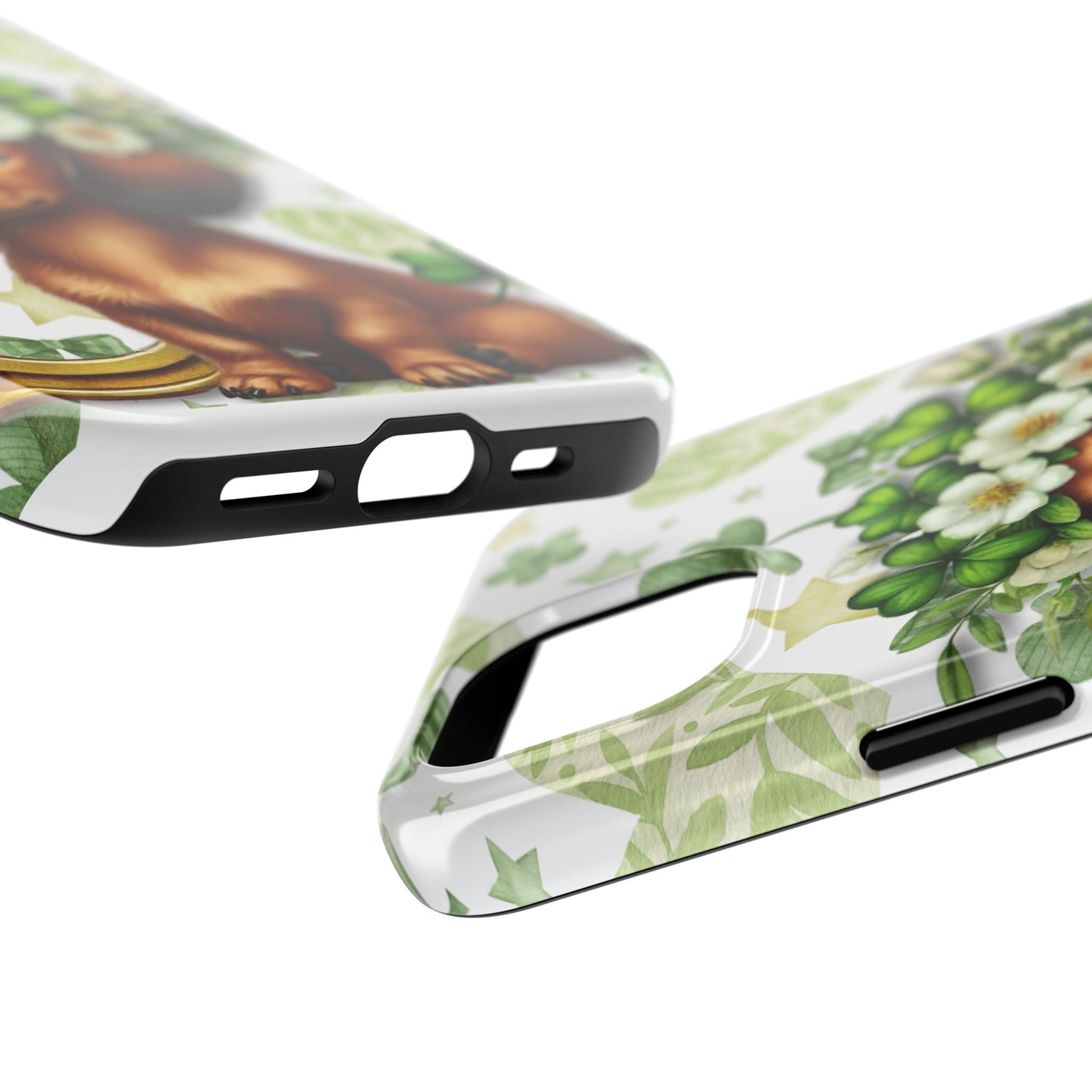 St Patricks Cute Dachshund Phone Case Dog Lover Gift Tough Phone Cover Patty