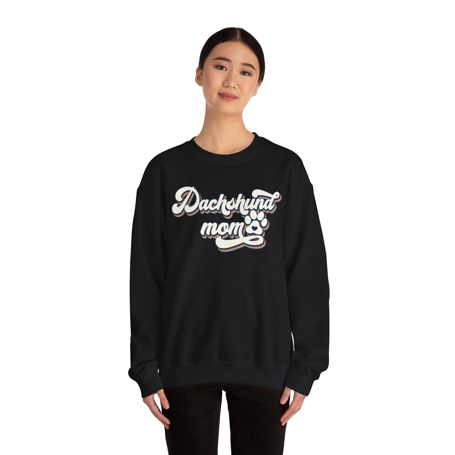 Dachshund Mom Sweatshirt, Dog Lover Gift, Funny Weiner Dog Jumper, Classic Sausage Dog Crewneck, Pet Owner Apparel