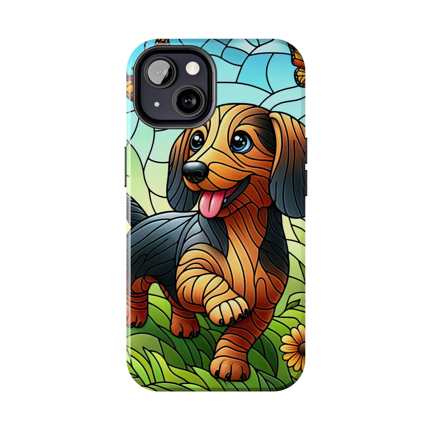 Cute Dachshund Phone Case, Dog Lover Gift, Tough Phone Cover, Pet Accessory,