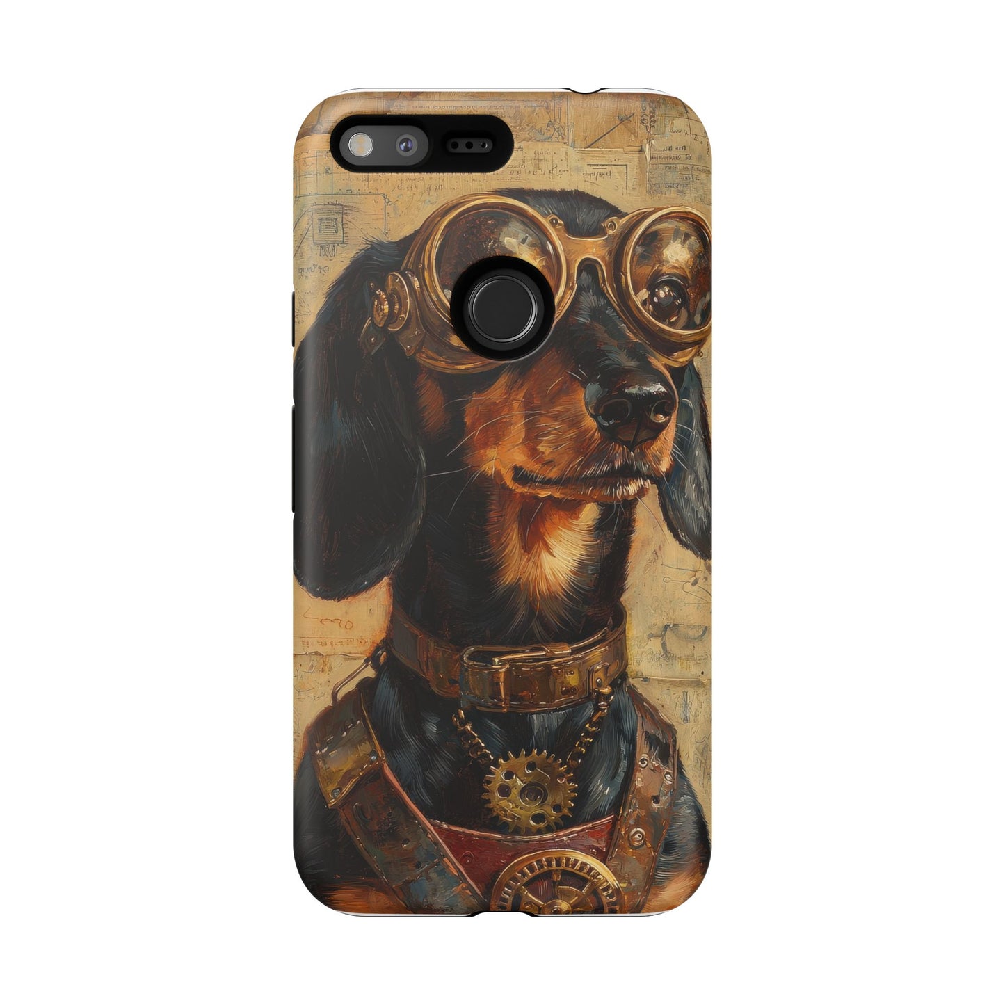 Steam Punk Dachshund Mens Phone Case - Dog Apple Pixel Galaxy