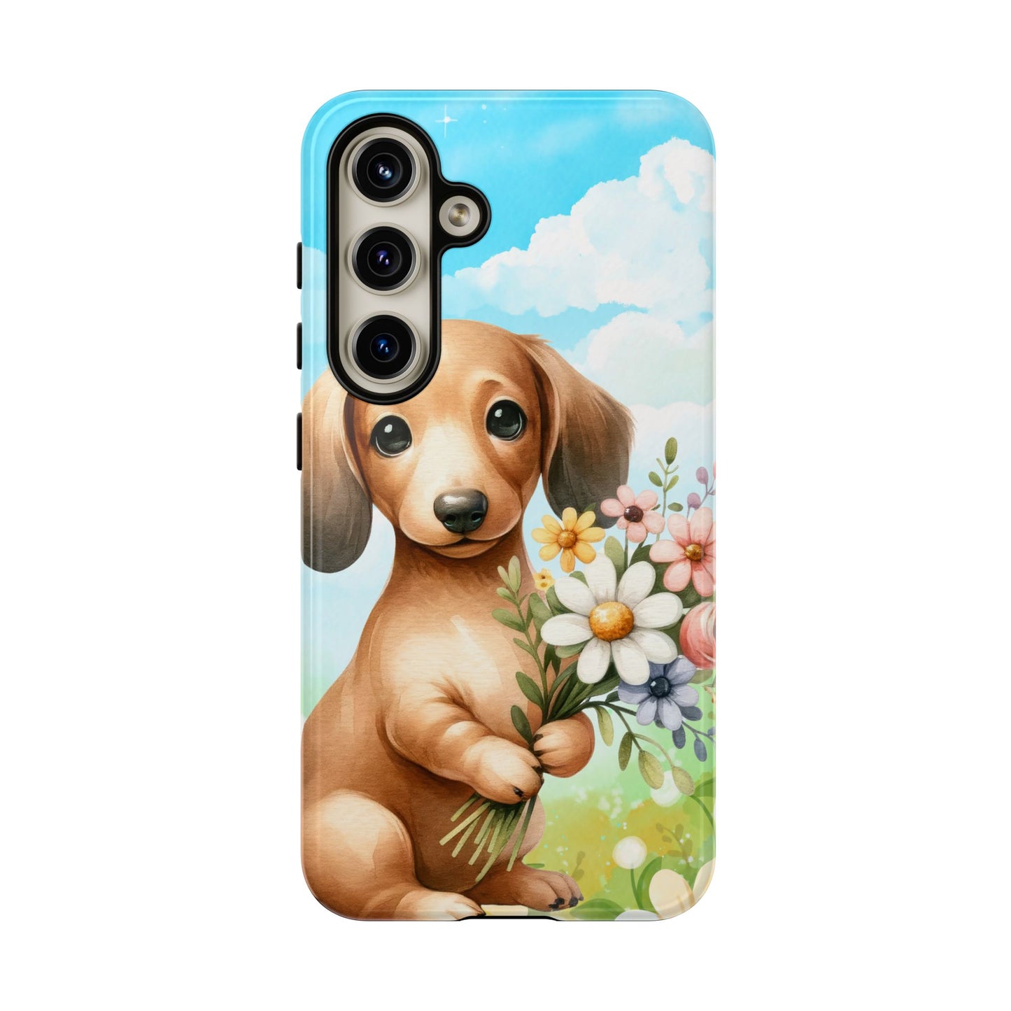 Watercolor Dachshund Dog Phone Case - Rescue Dog Apple Pixel Galaxy Spring