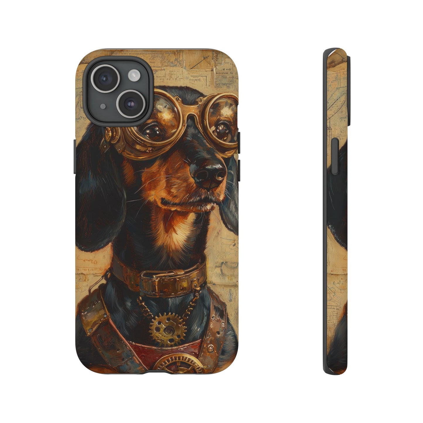 Steam Punk Dachshund Mens Phone Case - Dog Apple Pixel Galaxy