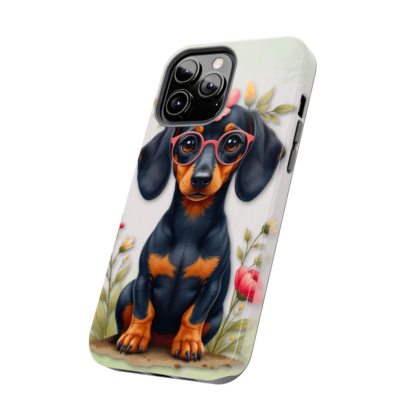 Cute Dachshund Phone Case, Dog Lover Gift, Tough Phone Cover, Pet Accessory,