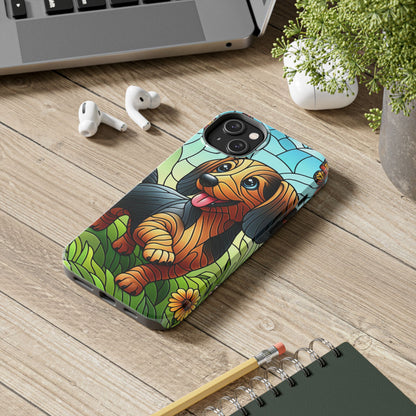 Cute Dachshund Phone Case, Dog Lover Gift, Tough Phone Cover, Pet Accessory,