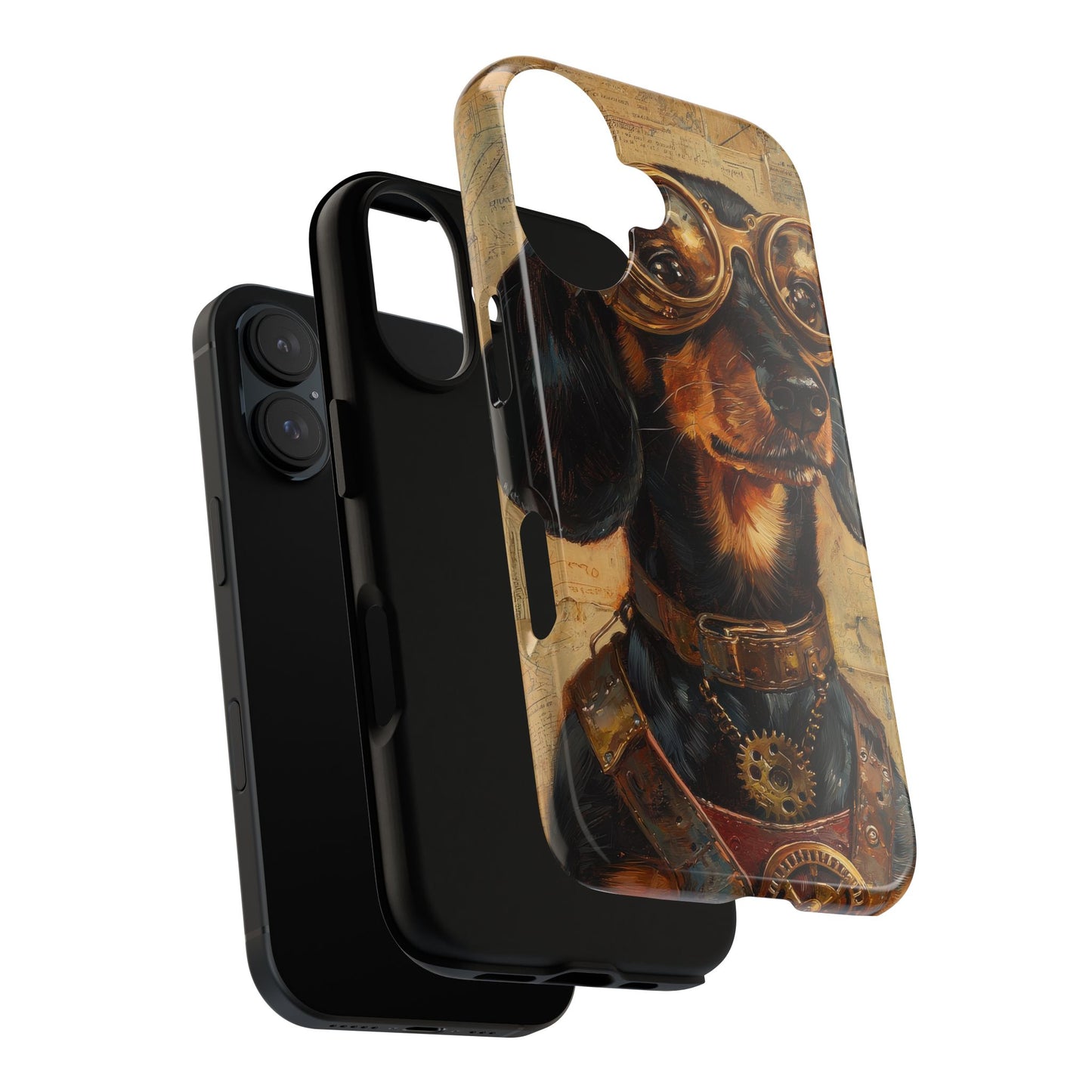 Steam Punk Dachshund Mens Phone Case - Dog Apple Pixel Galaxy