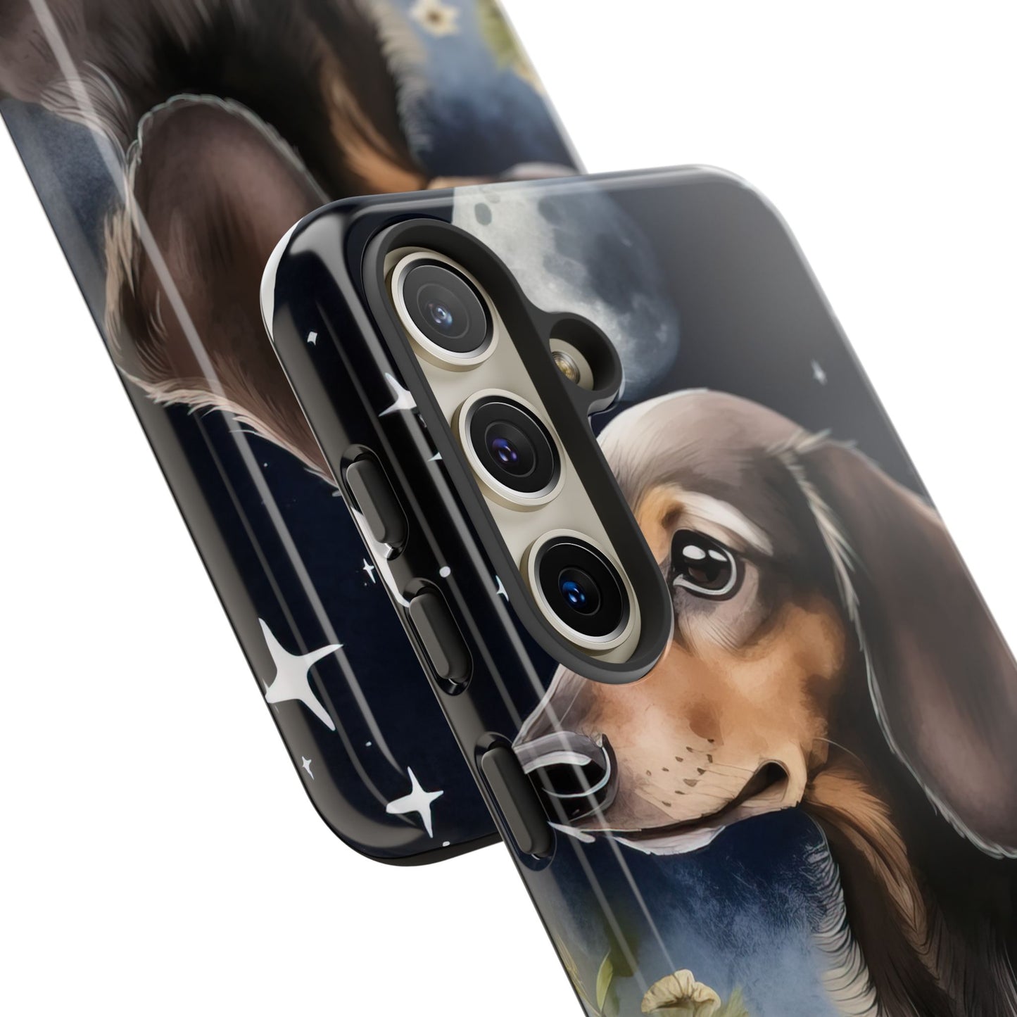 Vibrant Dachshund Moonlight Phone Case - Dog Apple Pixel Galaxy