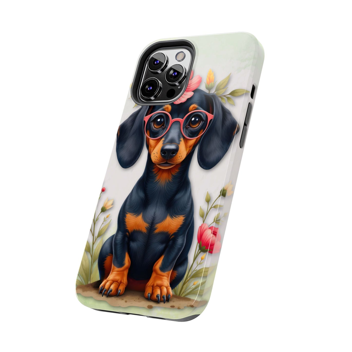 Cute Dachshund Phone Case, Dog Lover Gift, Tough Phone Cover, Pet Accessory,