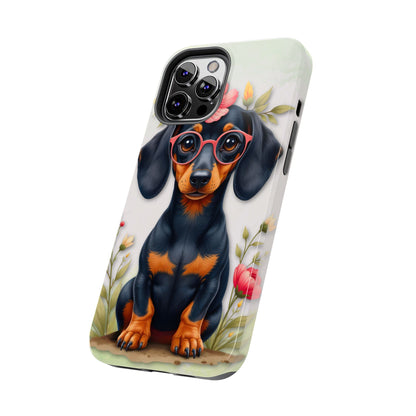 Cute Dachshund Phone Case, Dog Lover Gift, Tough Phone Cover, Pet Accessory,