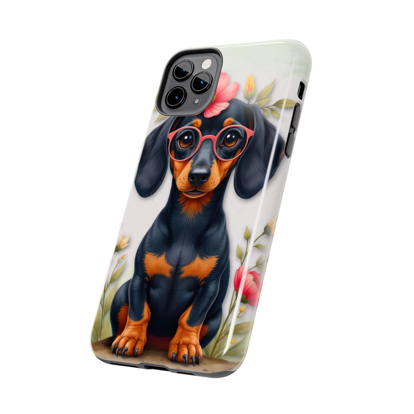 Cute Dachshund Phone Case, Dog Lover Gift, Tough Phone Cover, Pet Accessory,