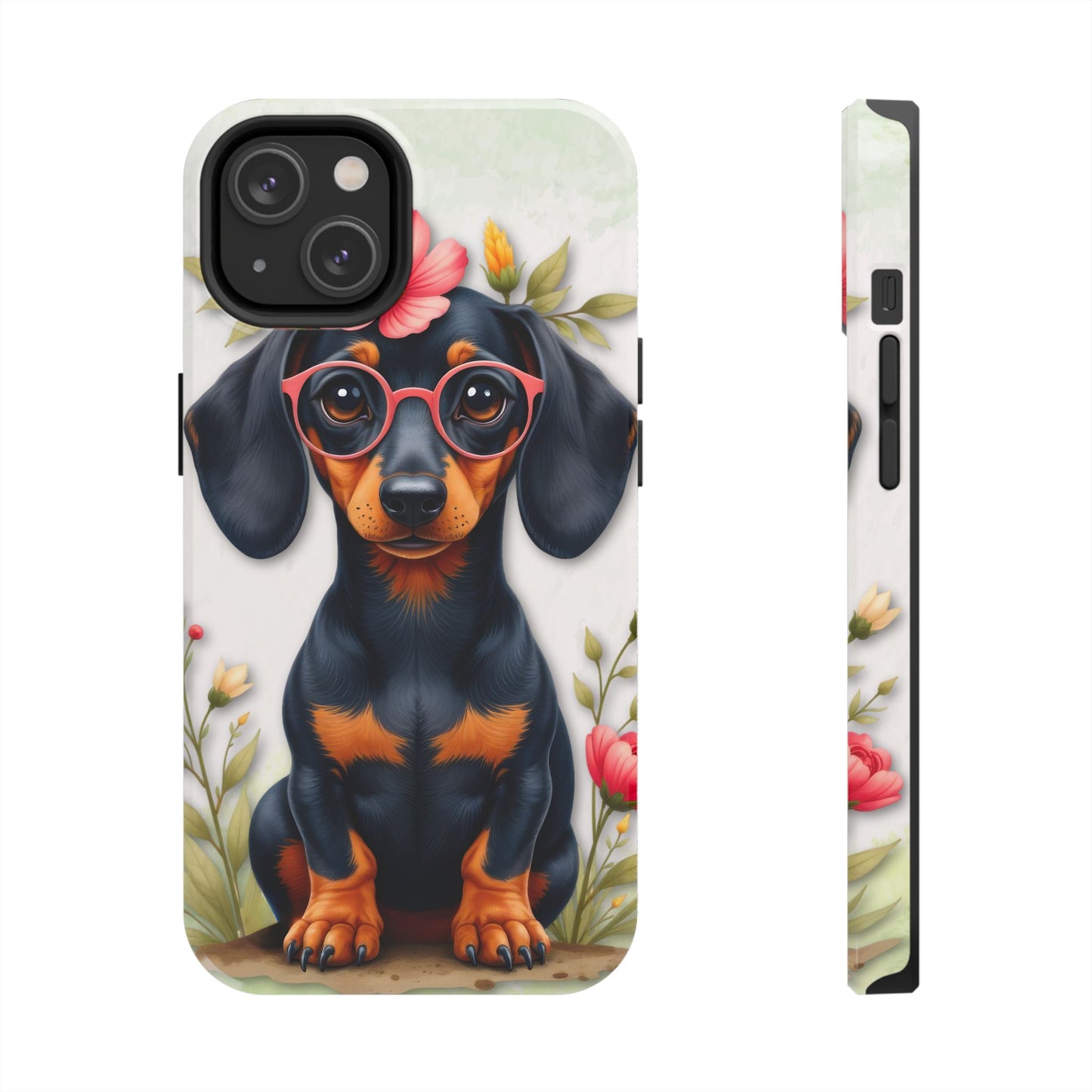Cute Dachshund Phone Case, Dog Lover Gift, Tough Phone Cover, Pet Accessory,
