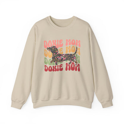Dachshund Mom Sweatshirt, Dog Lover Gift, Funny Weiner Dog Jumper, Classic Sausage Dog Crewneck, Pet Owner Apparel Doxie