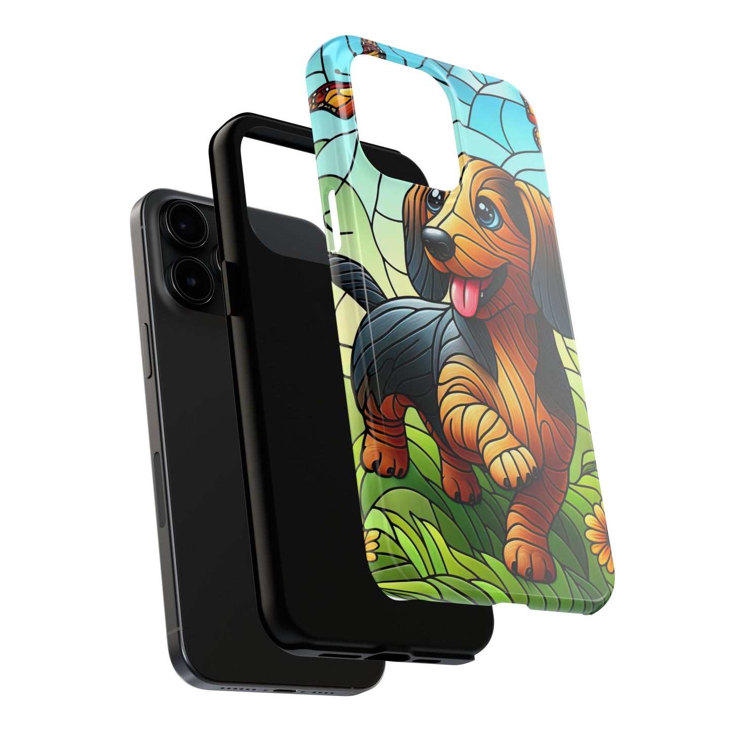 Cute Dachshund Phone Case, Dog Lover Gift, Tough Phone Cover, Pet Accessory,