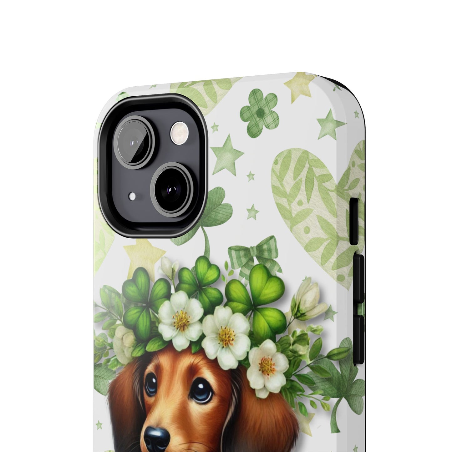 St Patricks Cute Dachshund Phone Case Dog Lover Gift Tough Phone Cover Patty