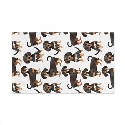 Dachshund Hand Towel, Cute Pet Bathroom Decor, Weiner Dog Tea Towel, Animal Lover Gift, Kitchen Dish Cloth