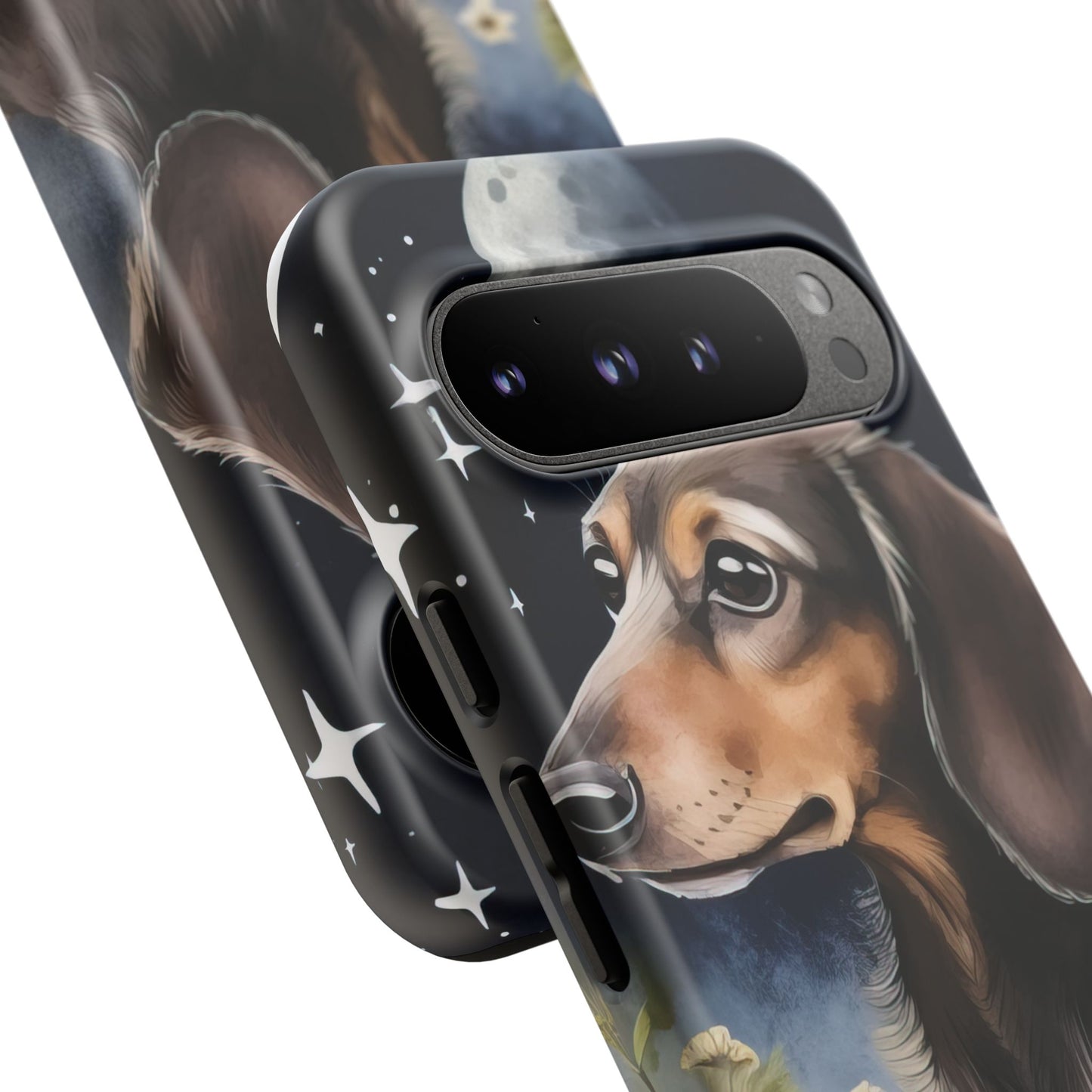 Vibrant Dachshund Moonlight Phone Case - Dog Apple Pixel Galaxy