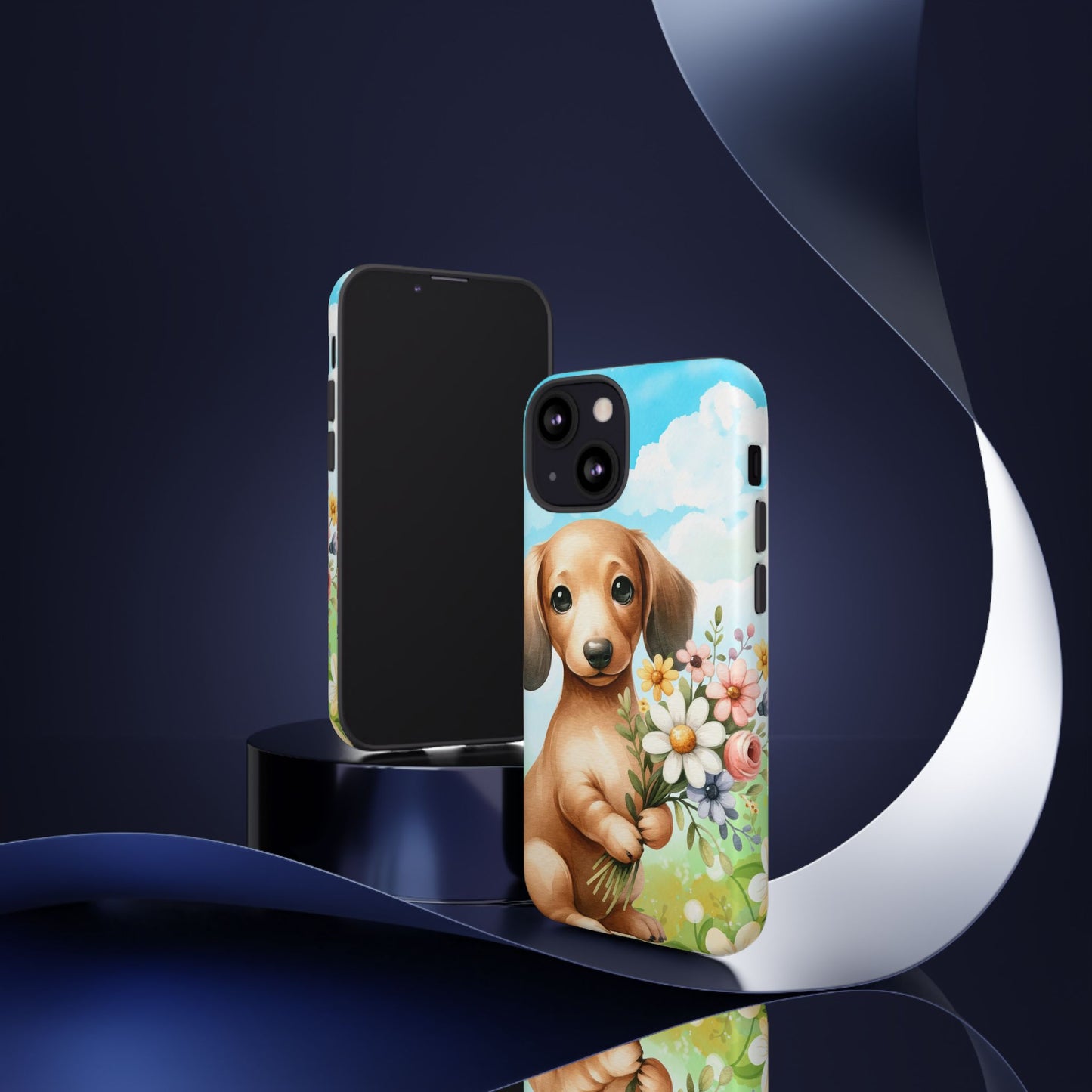 Watercolor Dachshund Dog Phone Case - Rescue Dog Apple Pixel Galaxy Spring