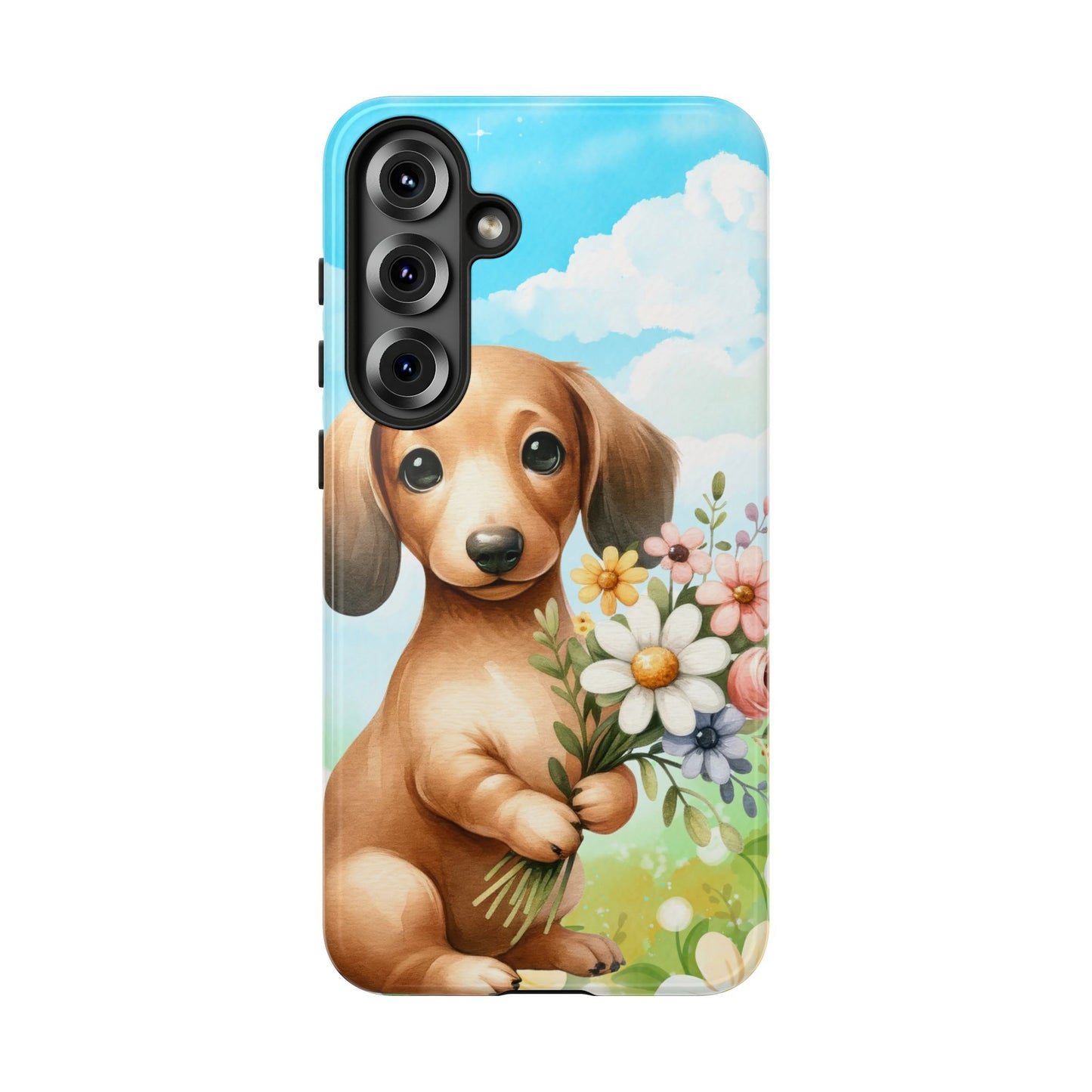Watercolor Dachshund Dog Phone Case - Rescue Dog Apple Pixel Galaxy Spring