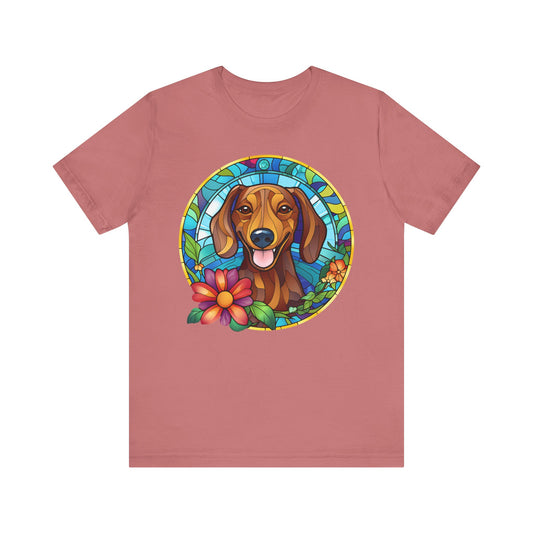 Adorable Dachshund Doxie Stained Glass