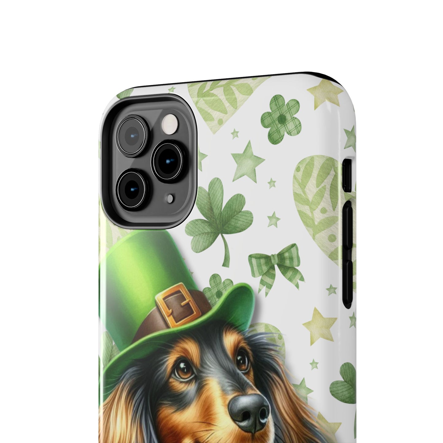 St Patricks Cute Dachshund Phone Case Dog Lover Gift Tough Phone Cover Patty