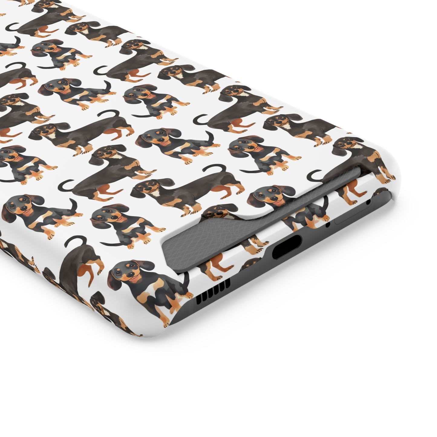 Dachshund Phone Case, Trendy Wallet Case for Dog Lovers, Cute Card Holder Cover, Animal Print Accessory, Slim Protective