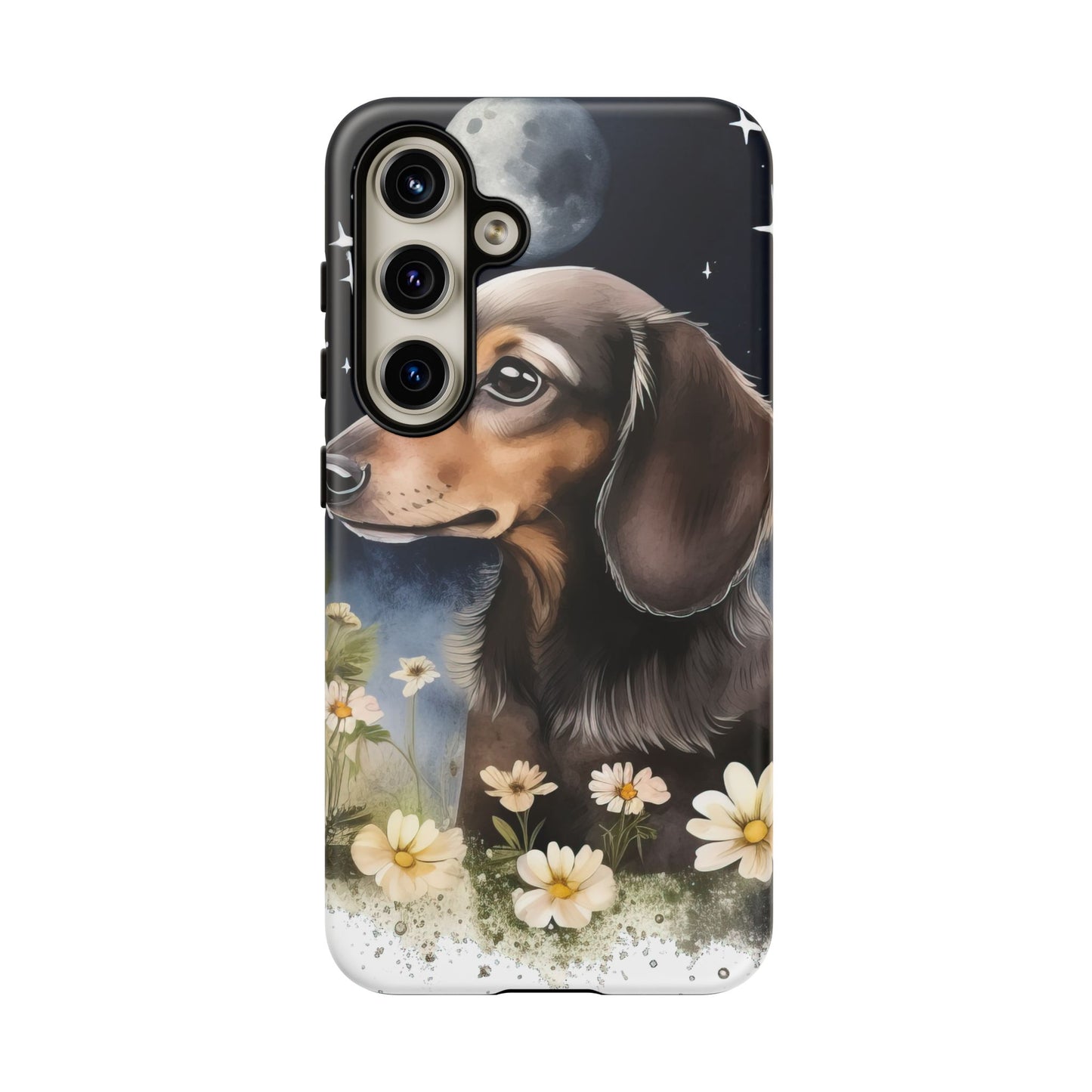 Vibrant Dachshund Moonlight Phone Case - Dog Apple Pixel Galaxy
