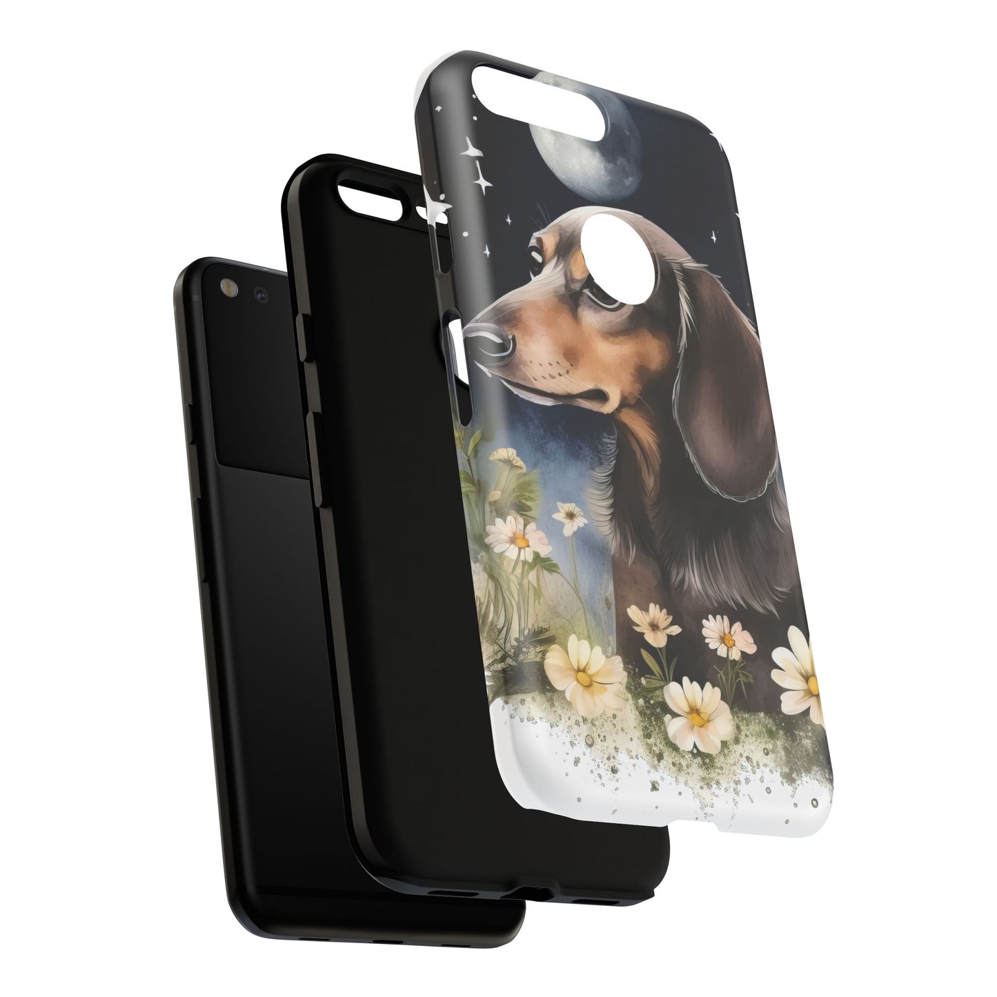 Vibrant Dachshund Moonlight Phone Case - Dog Apple Pixel Galaxy