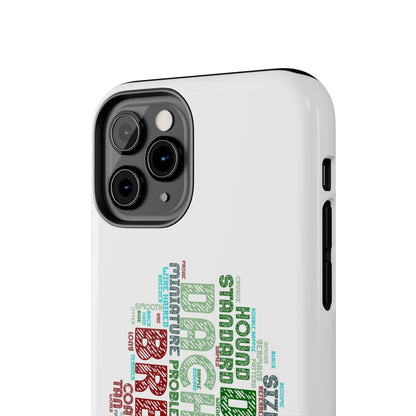 Dachshund Phone Case Dog Lover Gift Tough Phone Cover Doxie Word Art