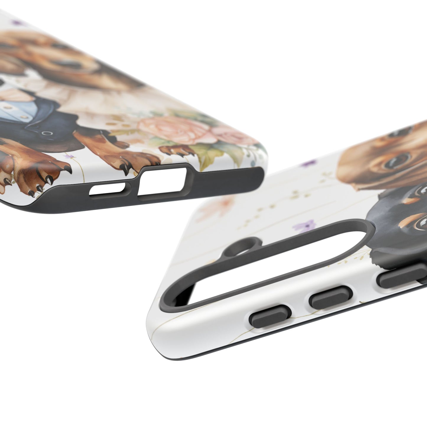 Wedding Dachshund Dog Phone Case - Bridal Gift Flower Girl Apple Pixel Galaxy