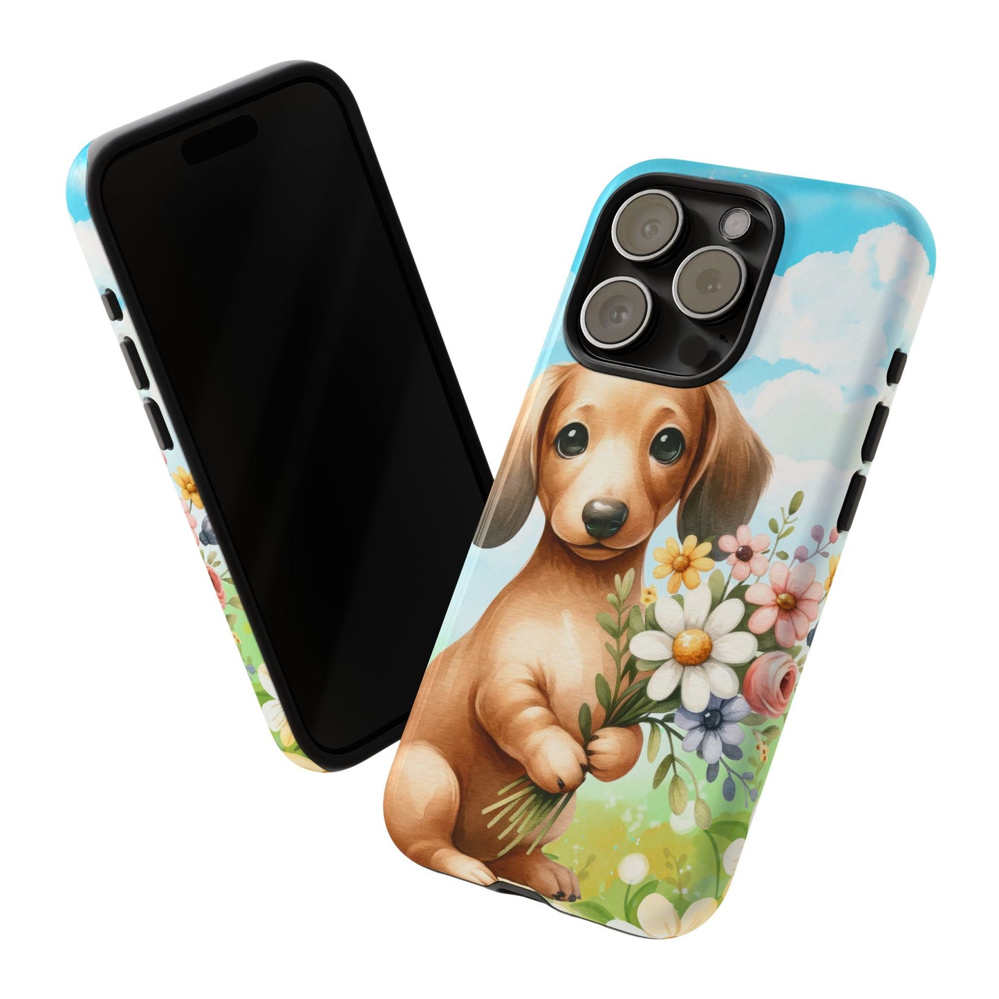 Watercolor Dachshund Dog Phone Case - Rescue Dog Apple Pixel Galaxy Spring