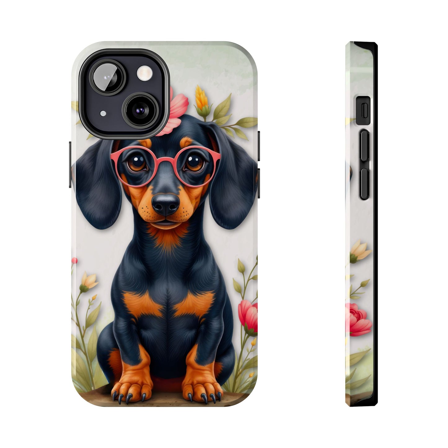 Cute Dachshund Phone Case, Dog Lover Gift, Tough Phone Cover, Pet Accessory,
