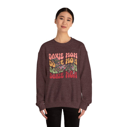 Dachshund Mom Sweatshirt, Dog Lover Gift, Funny Weiner Dog Jumper, Classic Sausage Dog Crewneck, Pet Owner Apparel Doxie