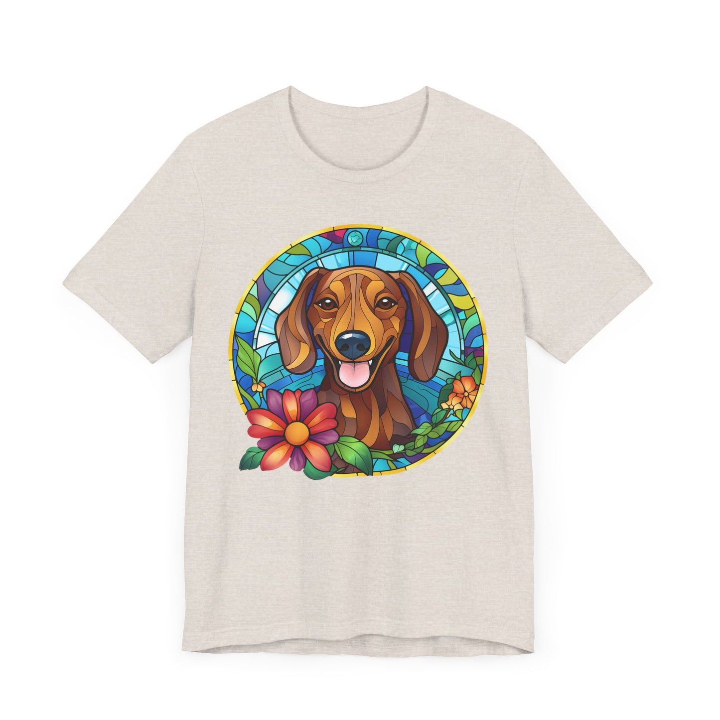 Adorable Dachshund Doxie Stained Glass