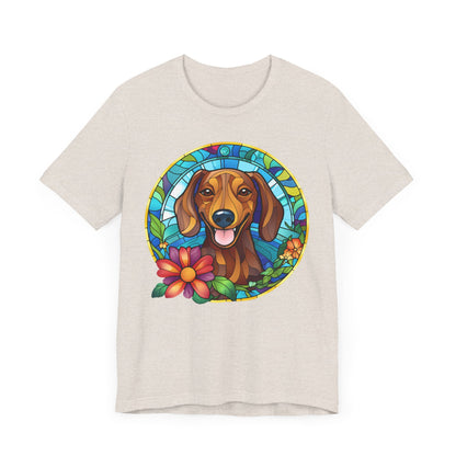 Adorable Dachshund Doxie Stained Glass