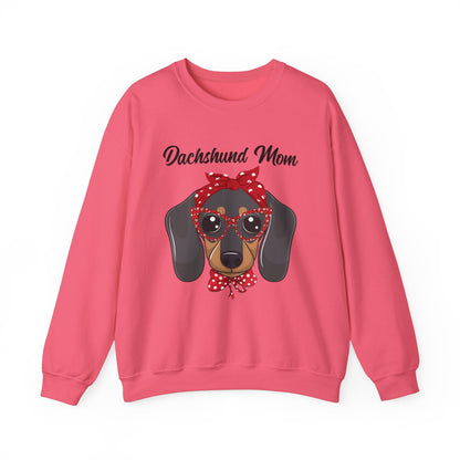 Dachshund Mom Sweatshirt, Dog Lover Gift, Funny Weiner Dog Jumper, Classic Sausage Dog Crewneck, Pet Owner Apparel Doxie