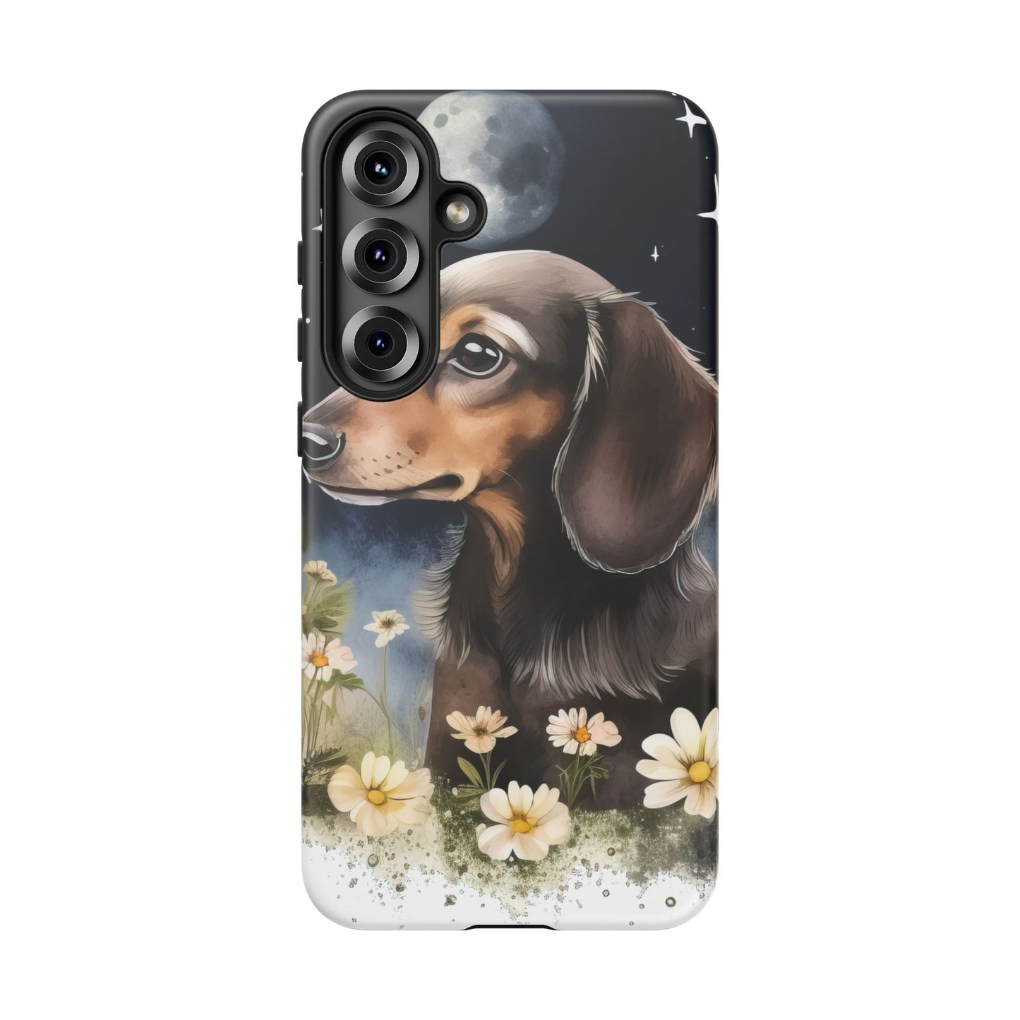 Vibrant Dachshund Moonlight Phone Case - Dog Apple Pixel Galaxy