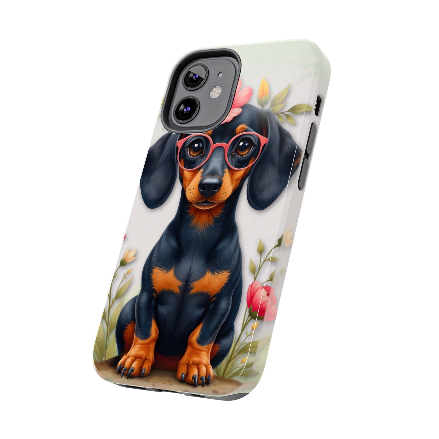 Cute Dachshund Phone Case, Dog Lover Gift, Tough Phone Cover, Pet Accessory,