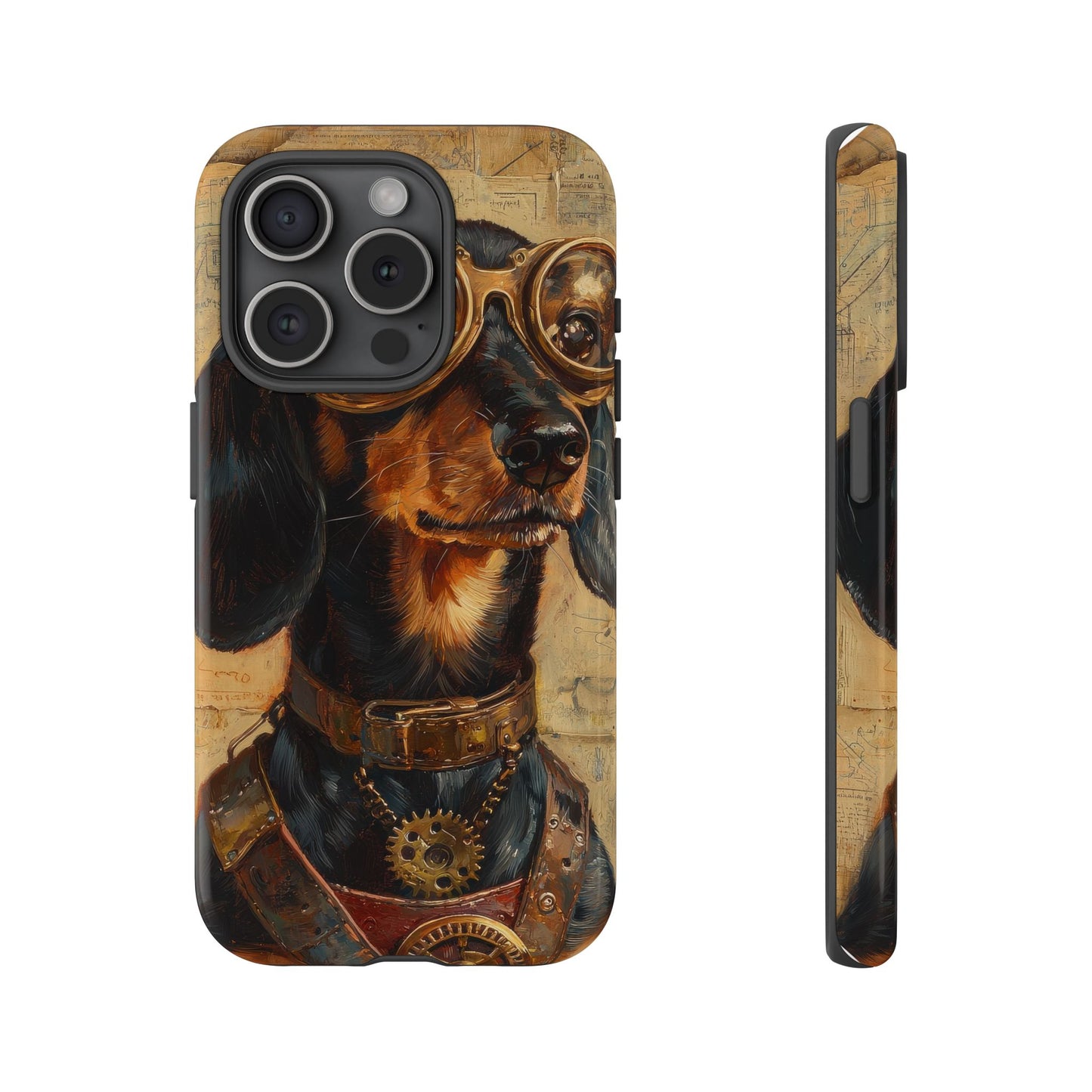 Steam Punk Dachshund Mens Phone Case - Dog Apple Pixel Galaxy