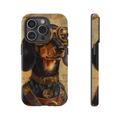 Steam Punk Dachshund Mens Phone Case - Dog Apple Pixel Galaxy