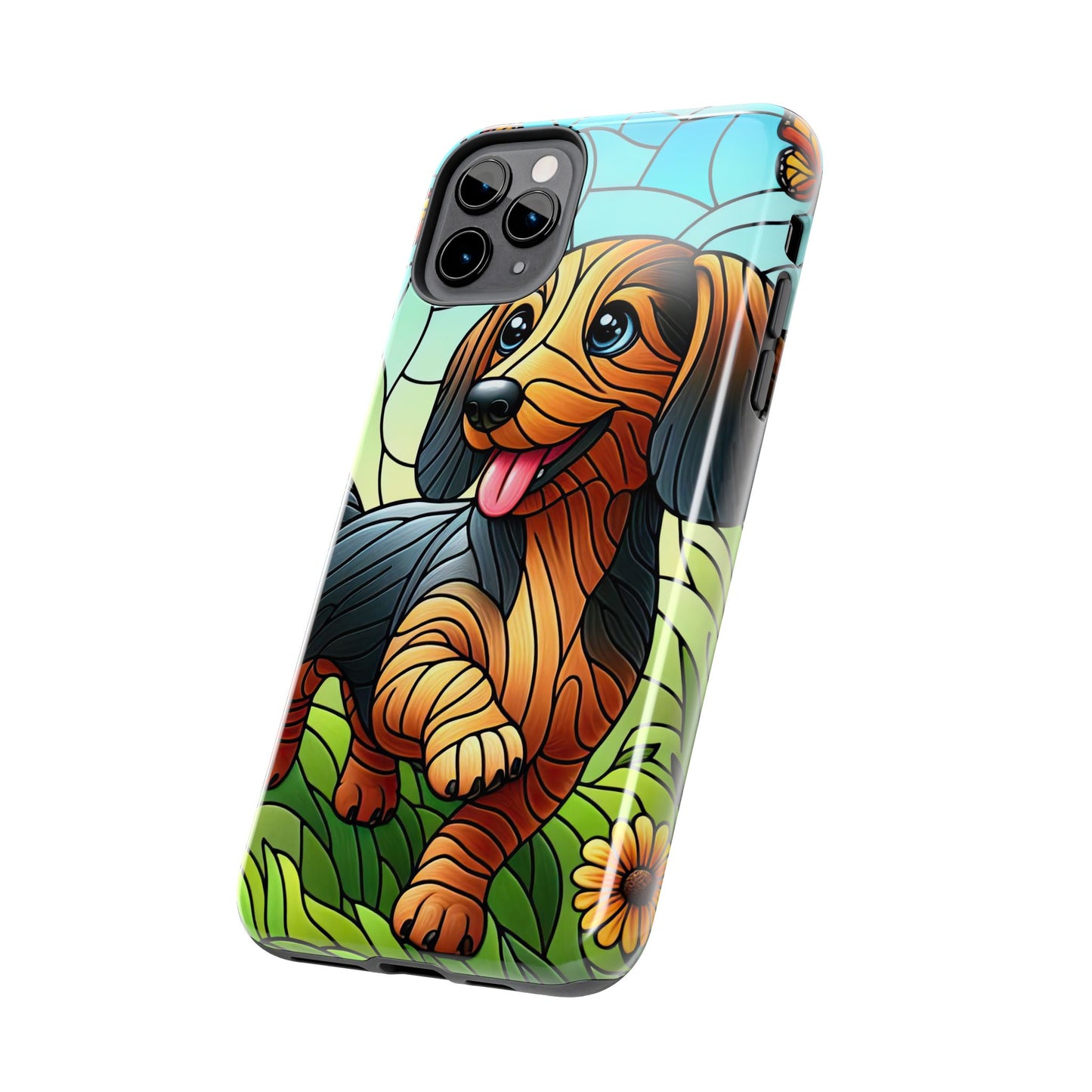 Cute Dachshund Phone Case, Dog Lover Gift, Tough Phone Cover, Pet Accessory,