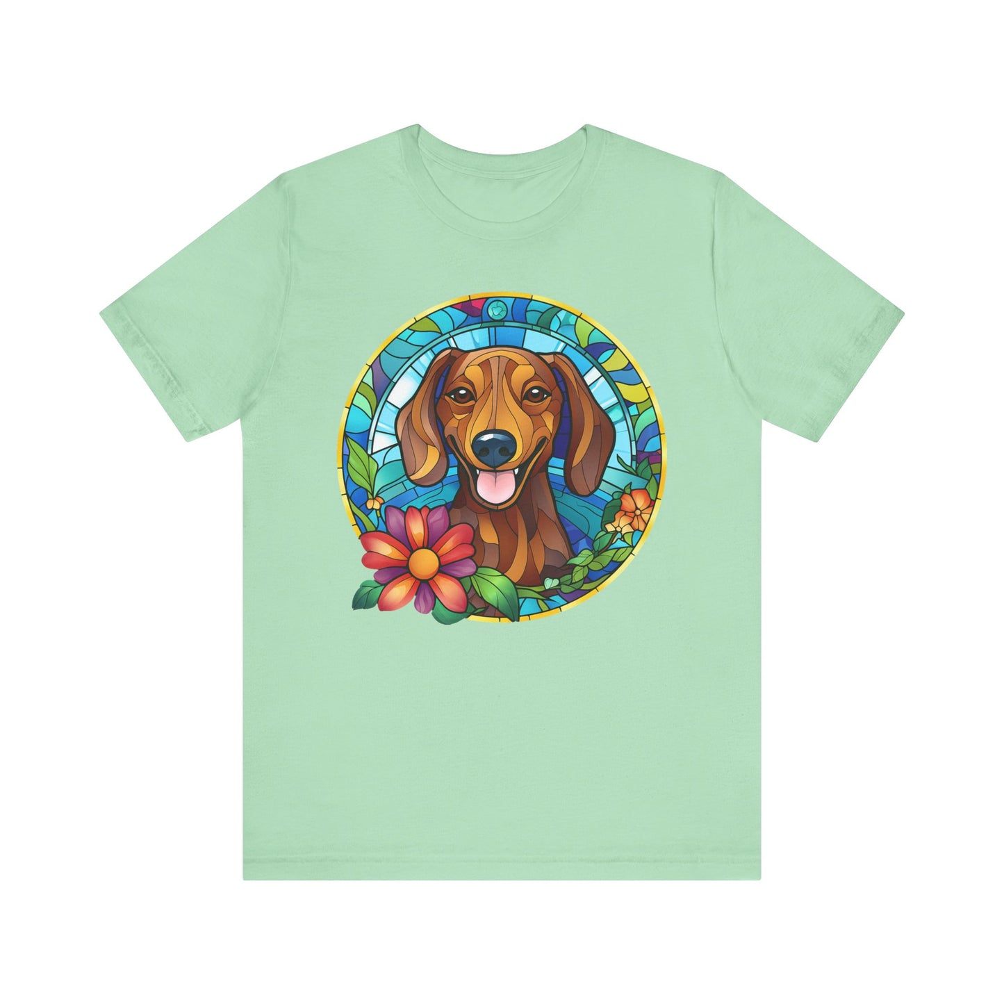 Adorable Dachshund Doxie Stained Glass