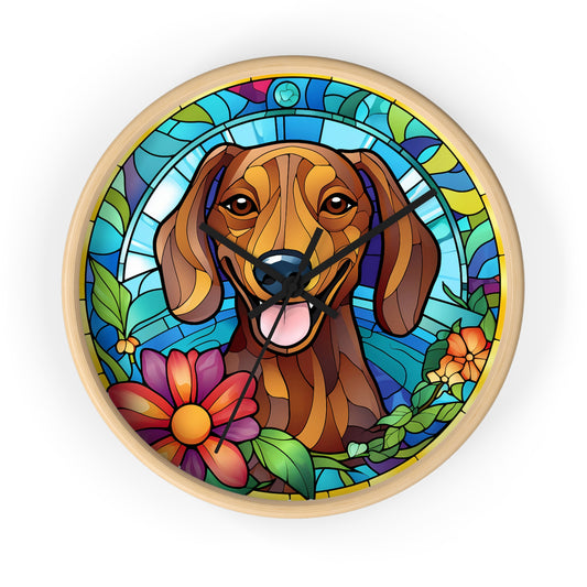 Stained Glass Printed Clock