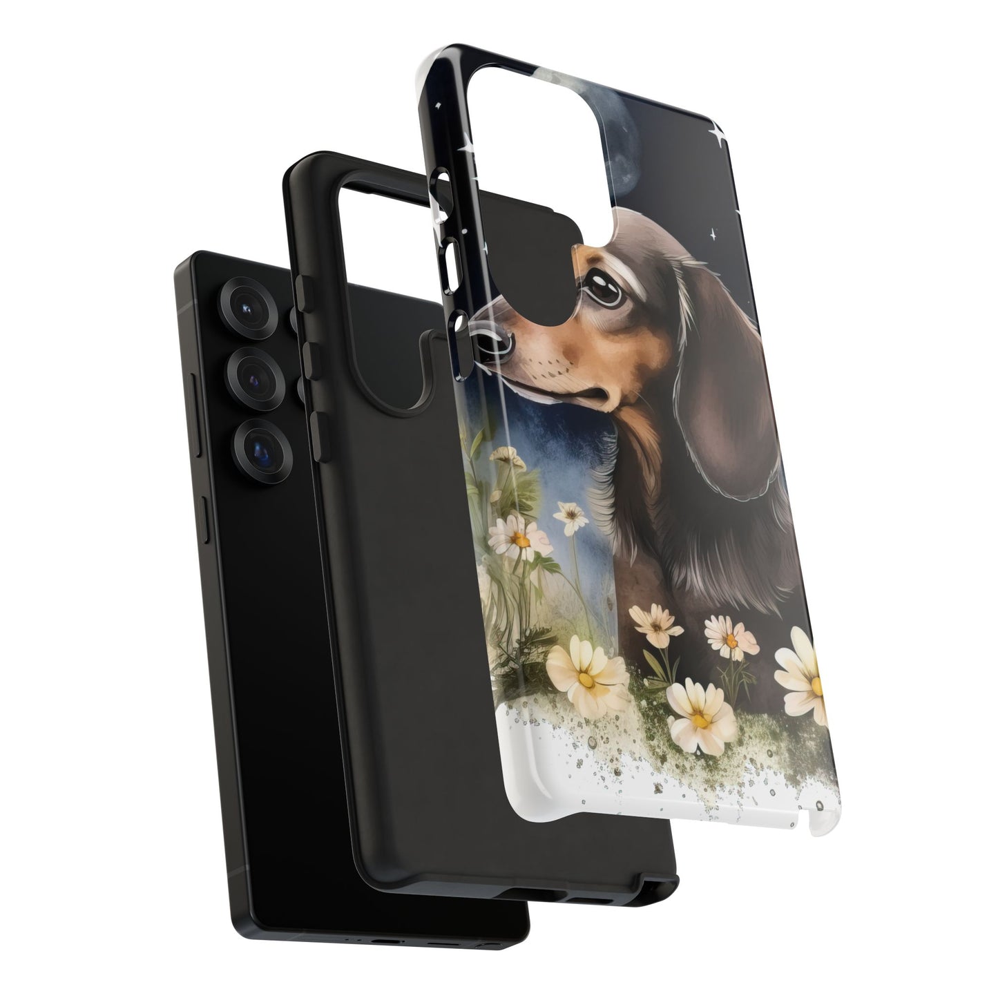 Vibrant Dachshund Moonlight Phone Case - Dog Apple Pixel Galaxy