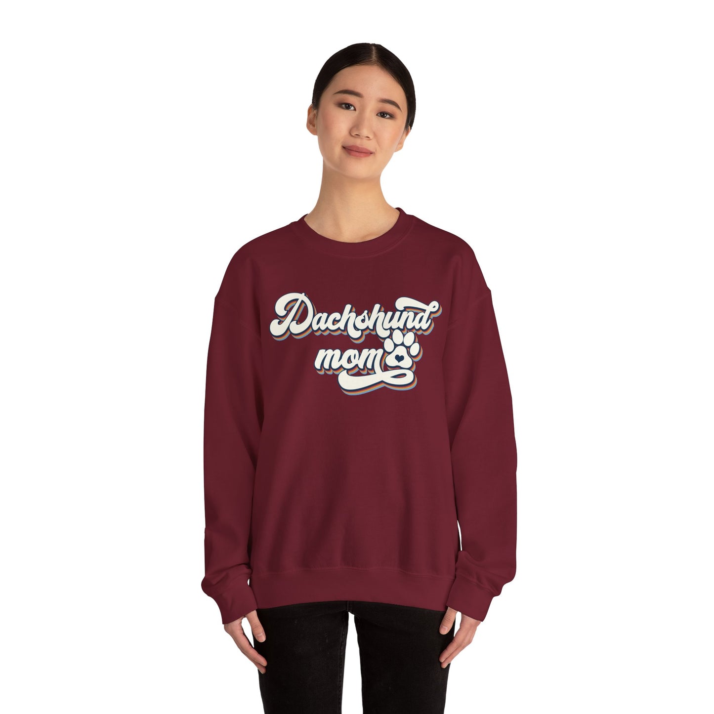 Dachshund Mom Sweatshirt, Dog Lover Gift, Funny Weiner Dog Jumper, Classic Sausage Dog Crewneck, Pet Owner Apparel