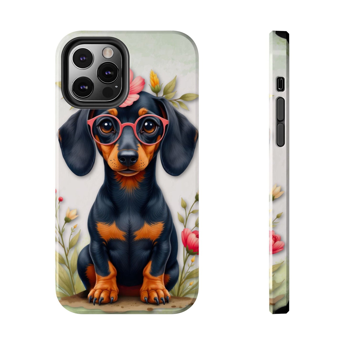 Cute Dachshund Phone Case, Dog Lover Gift, Tough Phone Cover, Pet Accessory,