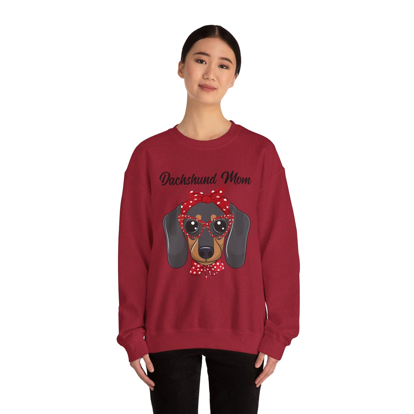 Dachshund Mom Sweatshirt, Dog Lover Gift, Funny Weiner Dog Jumper, Classic Sausage Dog Crewneck, Pet Owner Apparel Doxie