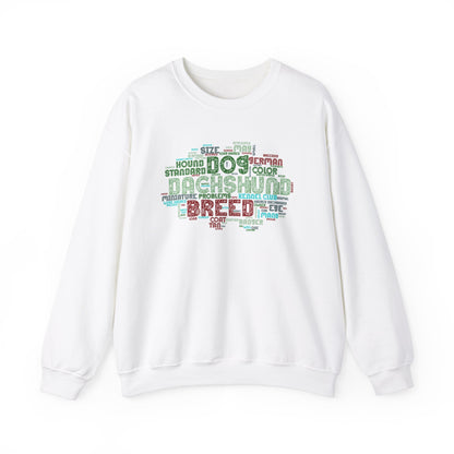 Dachshund Word Art Sweatshirt, Cozy Dog Lover Gift, Funny Pet Apparel, Unisex