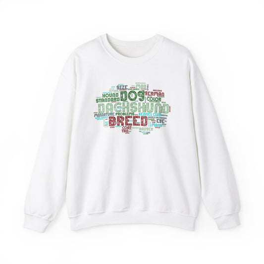 Dachshund Word Art Sweatshirt, Cozy Dog Lover Gift, Funny Pet Apparel, Unisex
