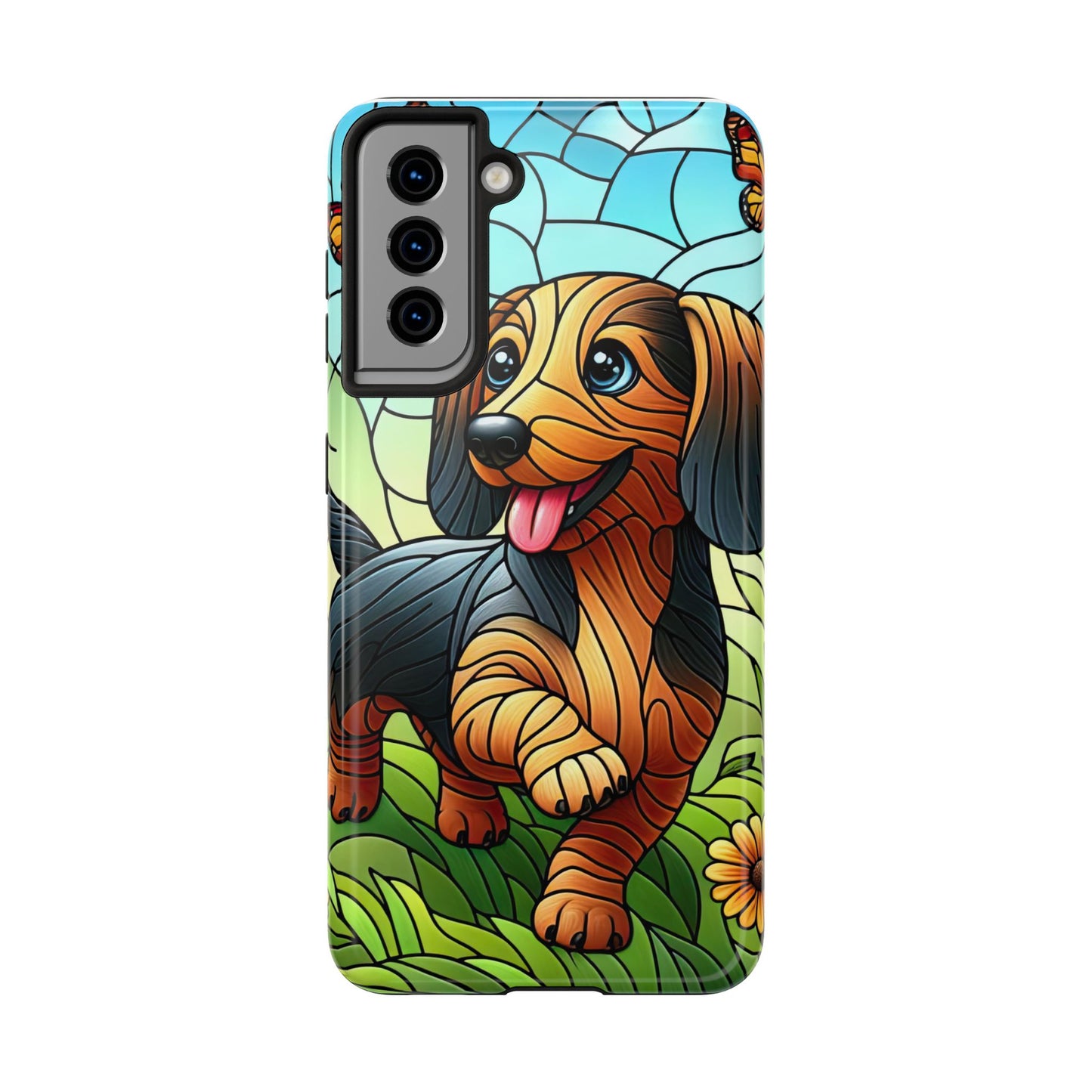 Cute Dachshund Phone Case, Dog Lover Gift, Tough Phone Cover, Pet Accessory,
